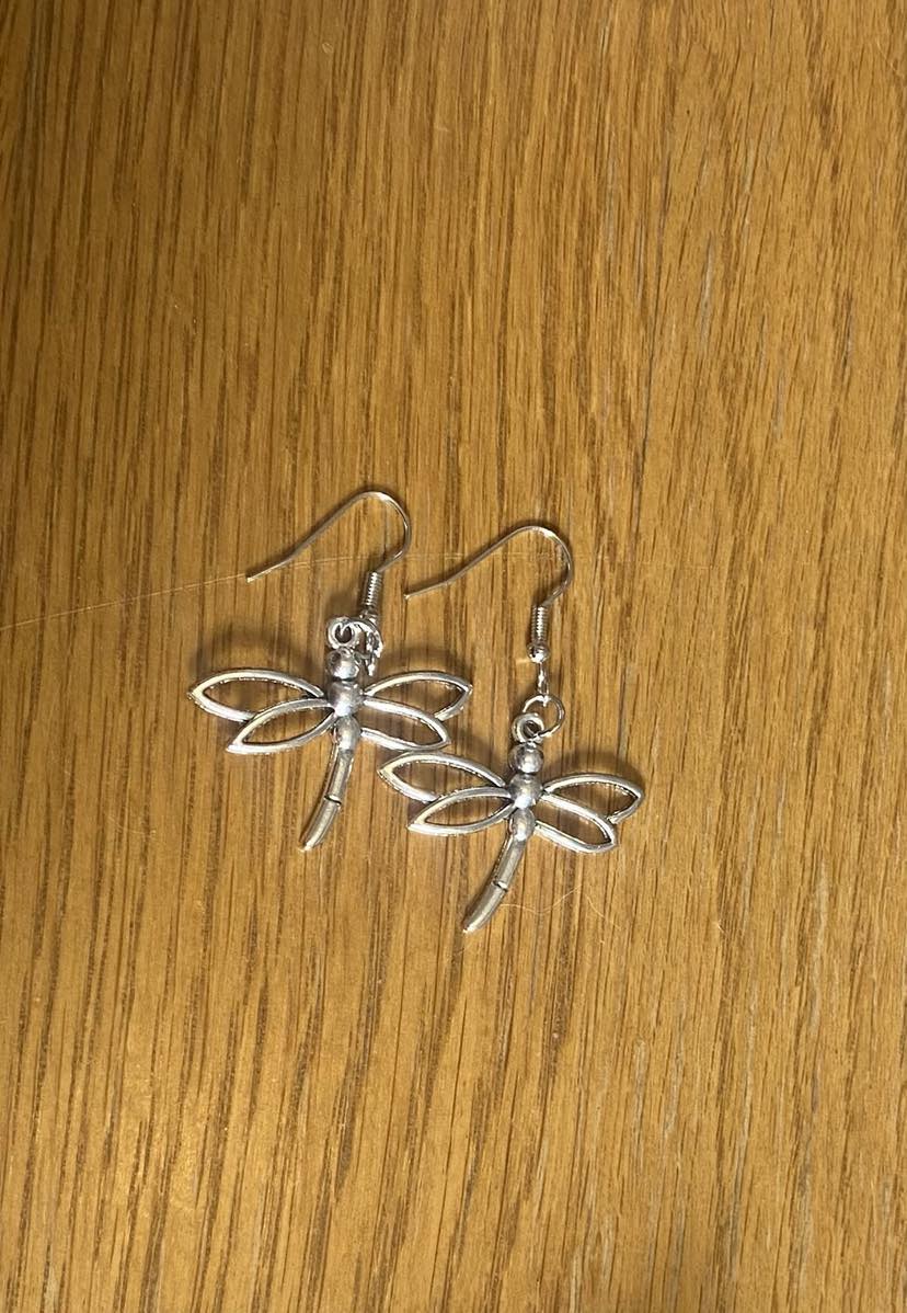 Dragonfly Drop Earrings In Alloy