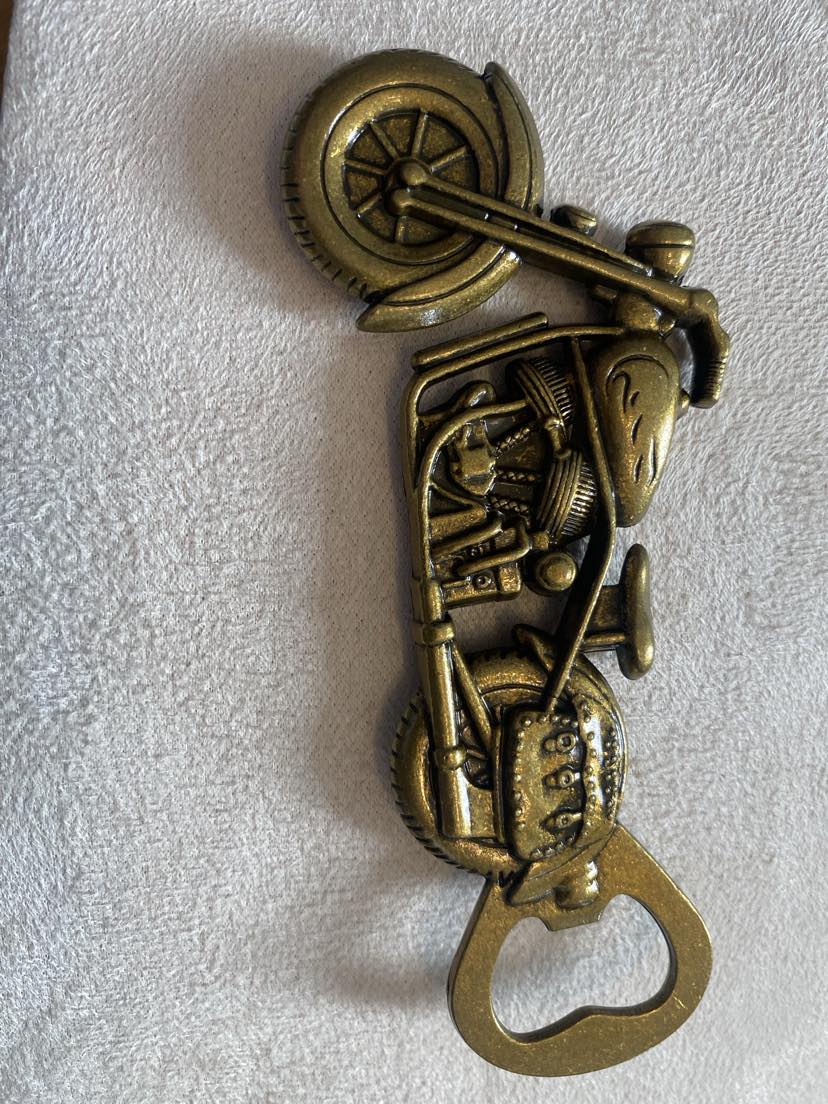 Motorbike Design Bronze Coloured Bottle Opener