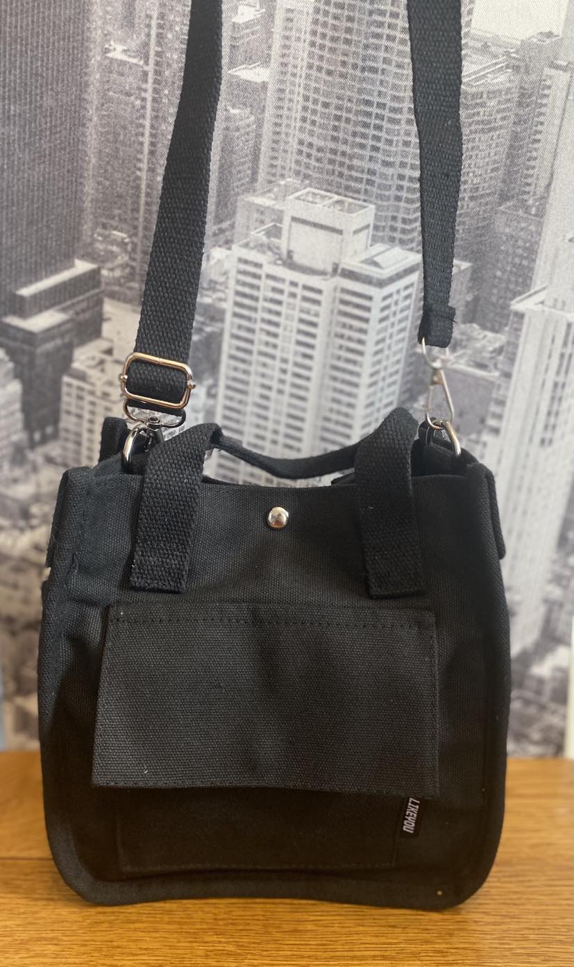 Black Mini Canvas Tote Bag