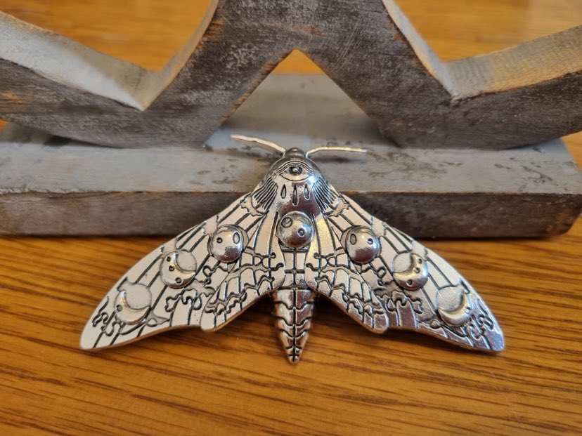 Silver Coloured Vintage Hair Clip In A Stunning Moth Design