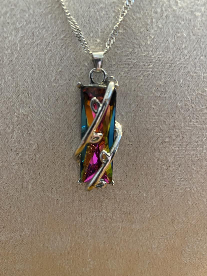Multicoloured Branch Detail Pendant