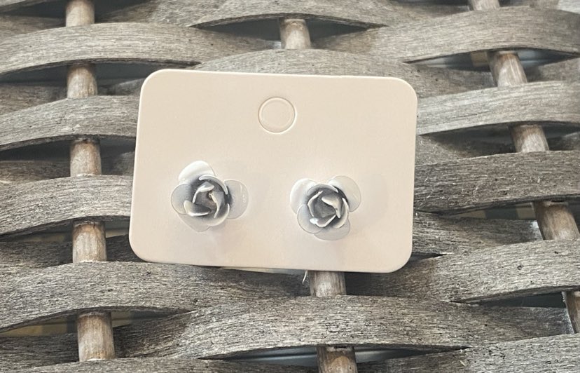 White Rose Design Studs