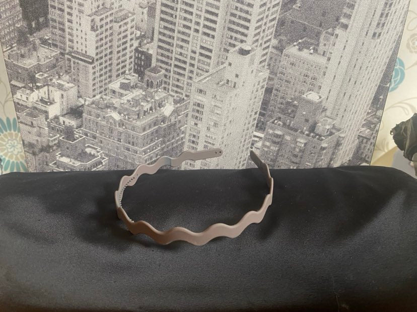 Coffee Coloured Hairband In A Wavy Design