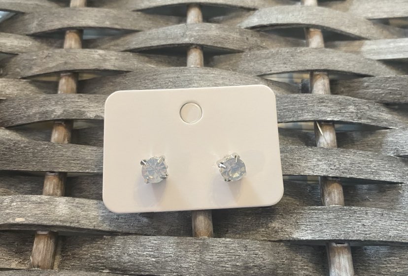 Claw Set White/Sparkly Studs