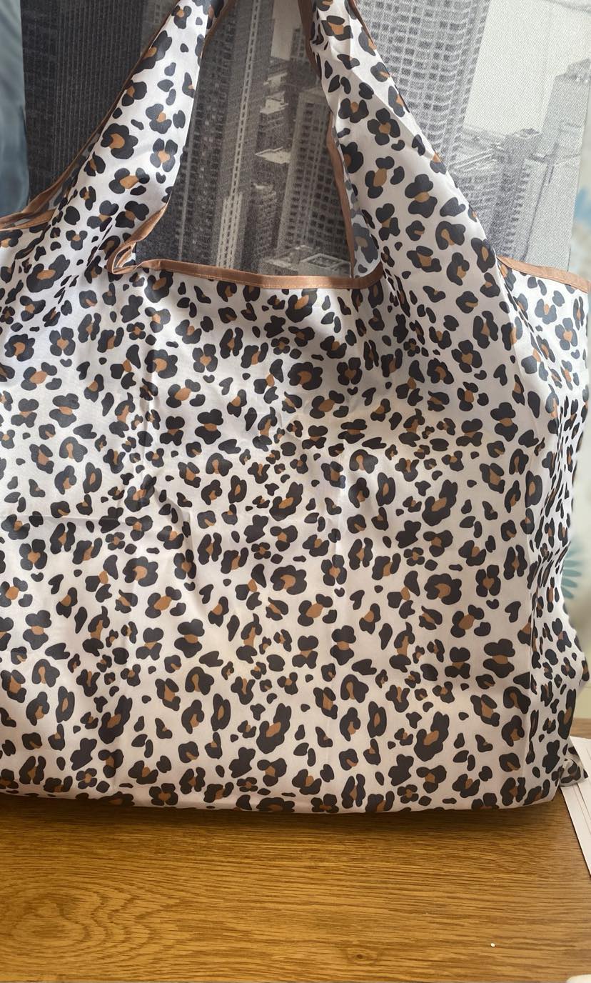 Leopard Print Foldable Shopping Bag