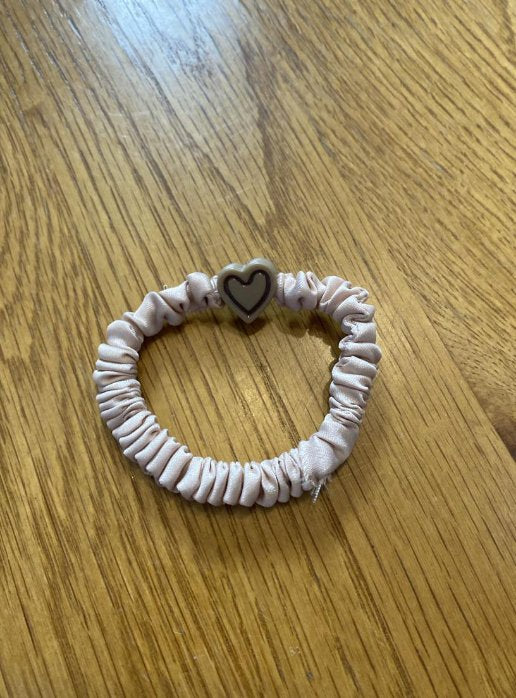 Beige Coloured Thin Hair Scrunchie