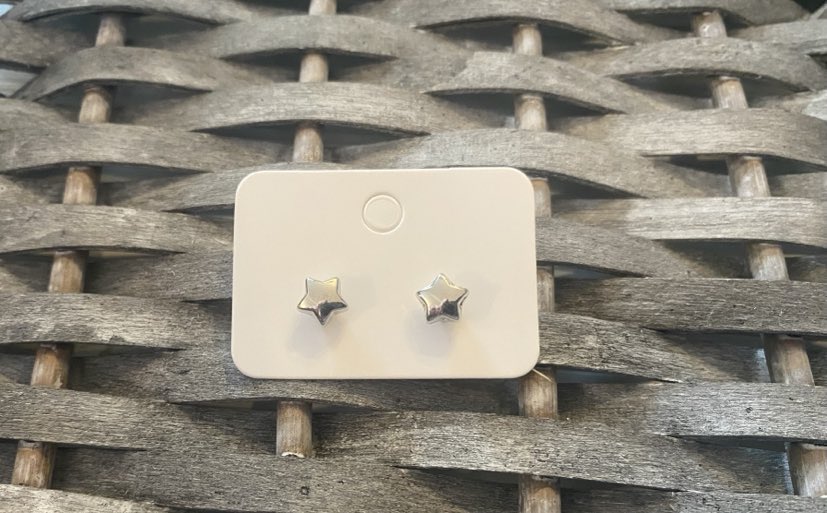 Silver Coloured Star Shaped Studs