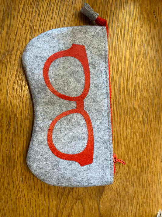 Cloth Glasses Case - Red