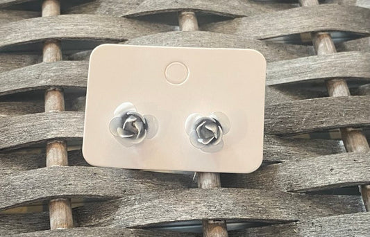 White Rose Design Studs