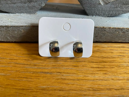Silver Coloured Hoop Type Studs