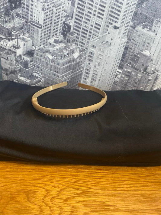 Beige Coloured Thin Hairband With Comb