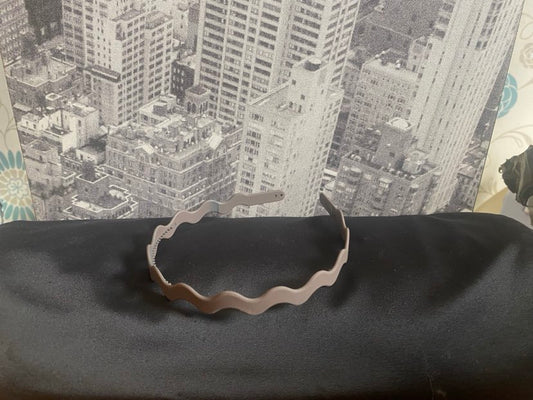 Coffee Coloured Hairband In A Wavy Design