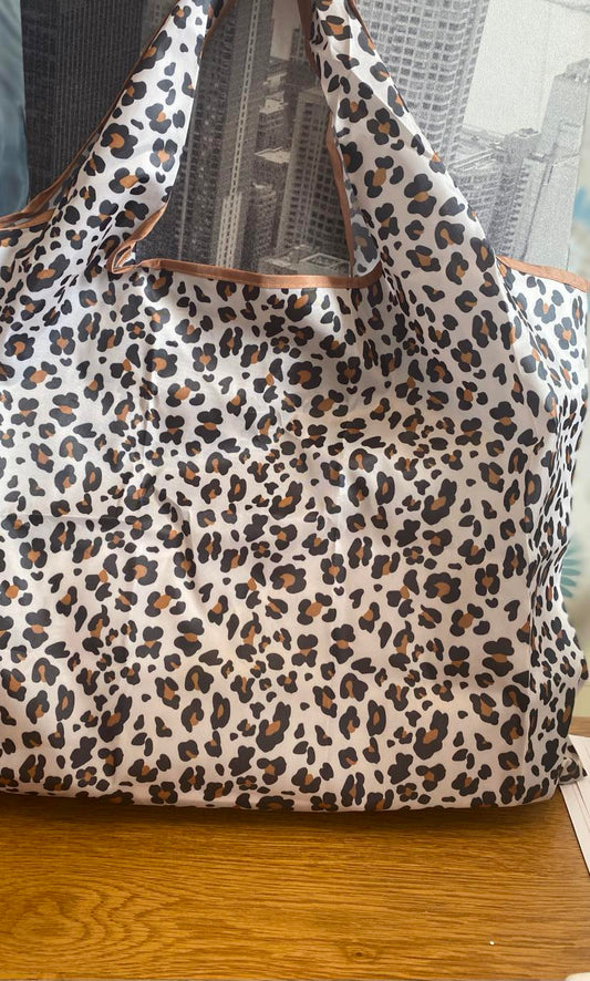 Leopard Print Foldable Shopping Bag